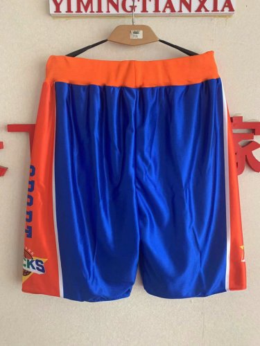 NBA New York Knicks fashion shorts Bleu orange